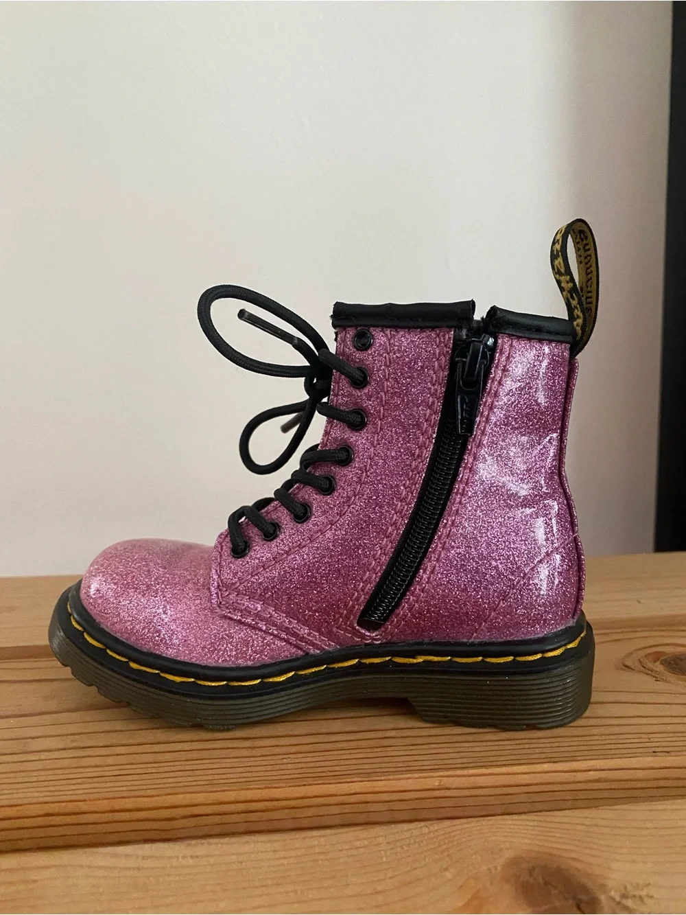 Dr. Martens Doc Martens Pink Glitter 1460 Boots 7 Girls